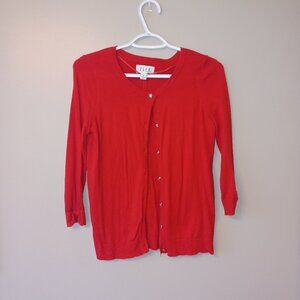 Elle Red Cardigan Size XS